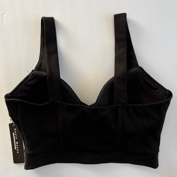 Haute Monde Black Corset Top Size M NWT - Picture 2 of 2